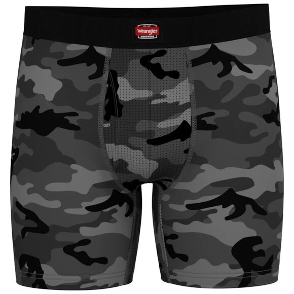NWT Wrangler Workwear Men’s 6" Performance Boxer Briefs – 6-Pack Grey/Black - Picture 5 of 5